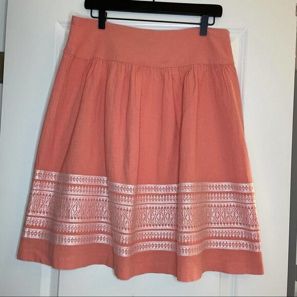 De Collection Peach Embroidered Skirt L - Picture 12 of 12